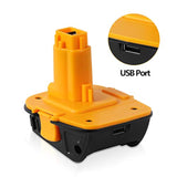 Dsanke Dca1820 Battery Adapter For Dewalt 20V To 18V Adapter, Convert 20V Battery Dcb200 Dcb201 Dcb609 For Dewalt 18V Battery Dc9096 Dc9098 Dw9096 Dw9099 With Usb Port