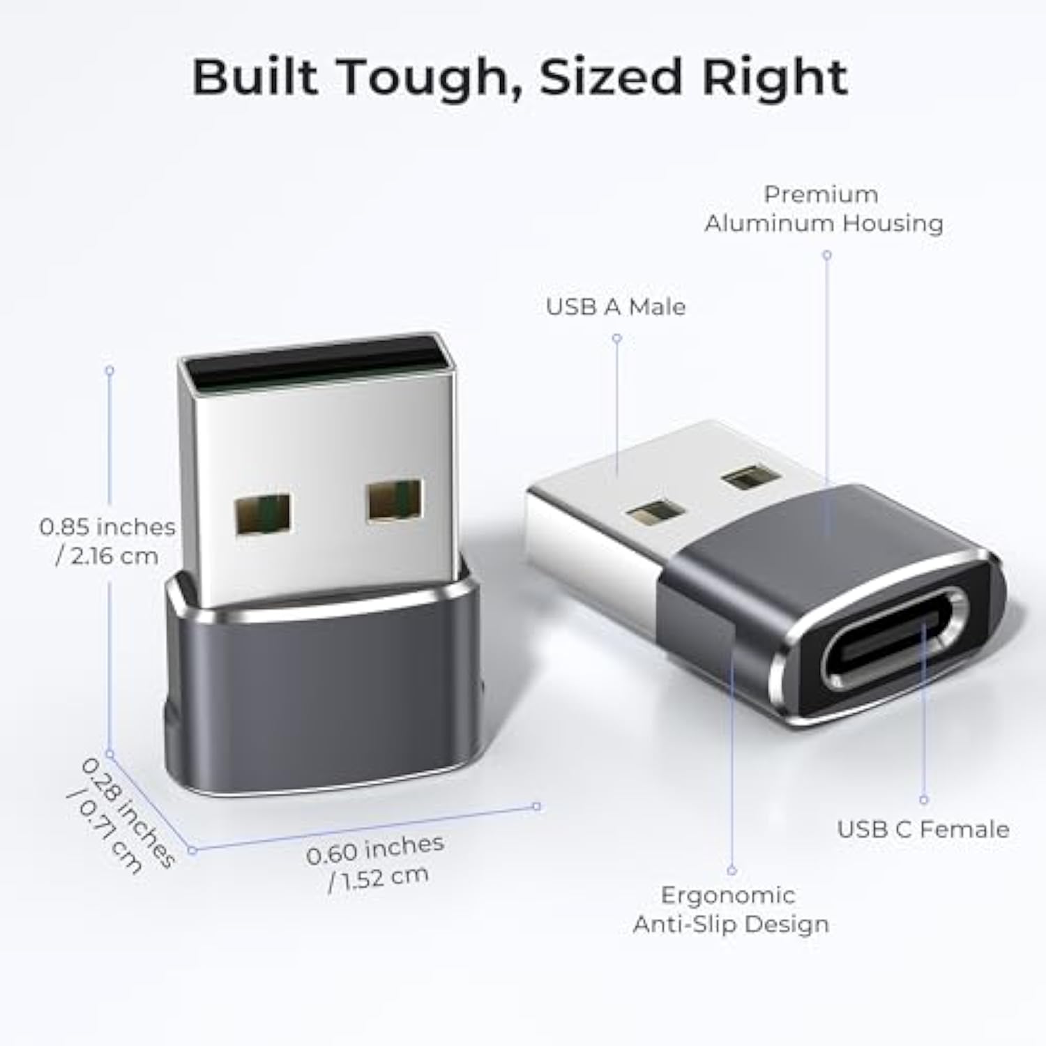 Iphone 16 16E 15 Pro Max Car Charger Adapter 4Pack,Usb To Usbc Adapter Type C Female To A Male Converter For Airpods 4, Watch 10/Iwatch,Iphone 14 13 Plus,Ipad Mini 7,Samsung Galaxy S25