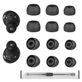 6 Pairs Replacement Eartips For Samsung Galaxy Buds Pro Headphones, Silicone Tips Earbuds Eartips Set, L/M/S Earplug Replacement Accessories (Black, With Pen)