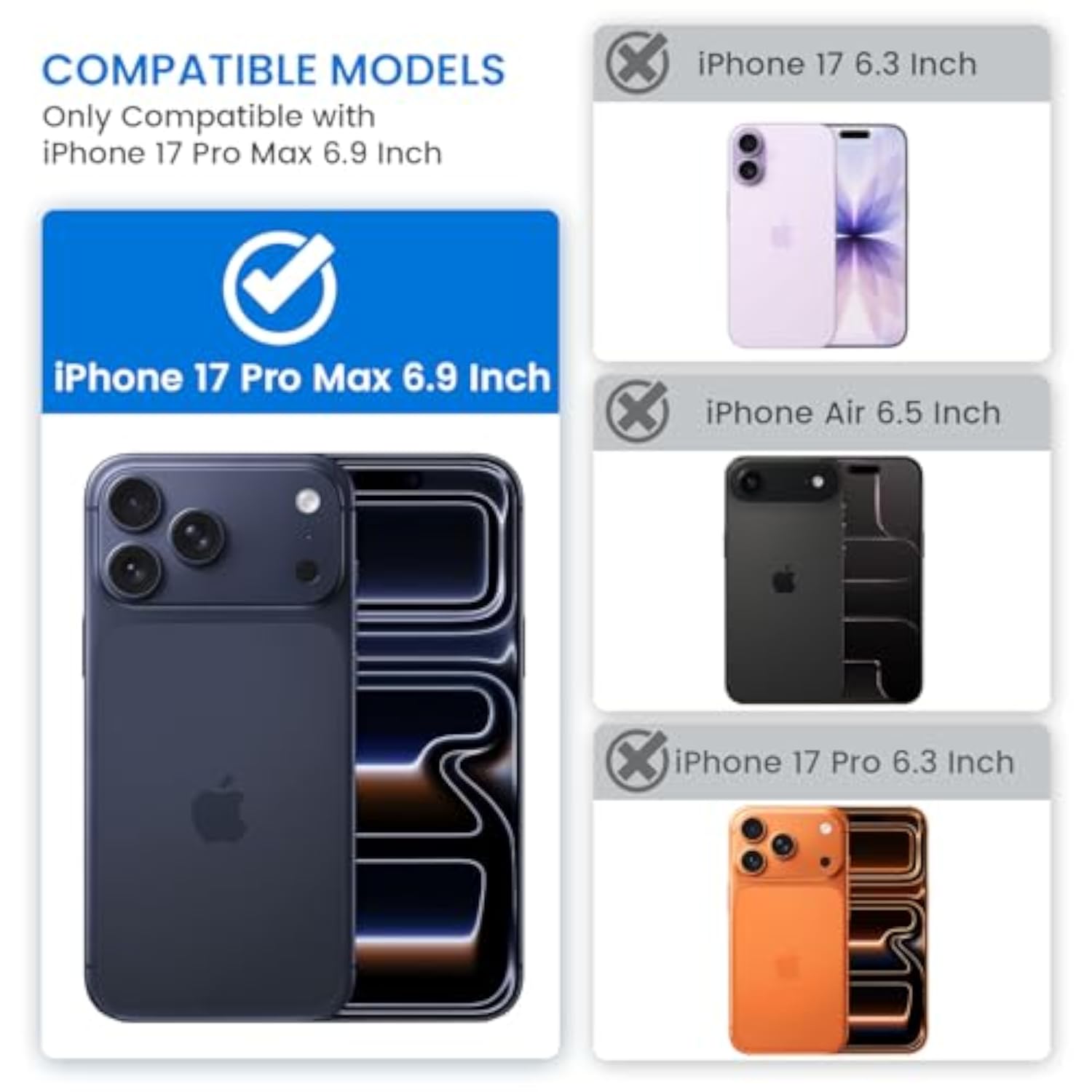 iPhone 17 Pro Max Case with Slide Camera Cover and Kickstand