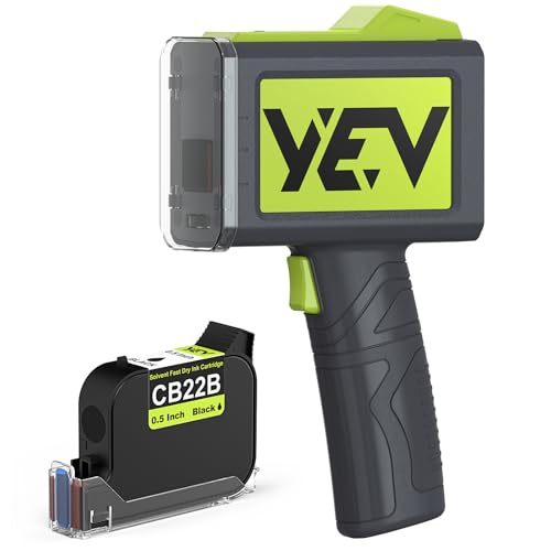 Handheld Inkiet Printer V127 Newly Enhanced 16-Hour Continuous Printing 5 Wheel Support For Printing Batch Numbers, Logos, Serial Numbers, Barcodes, And Qr Codes On Diverse Materials (Green)
