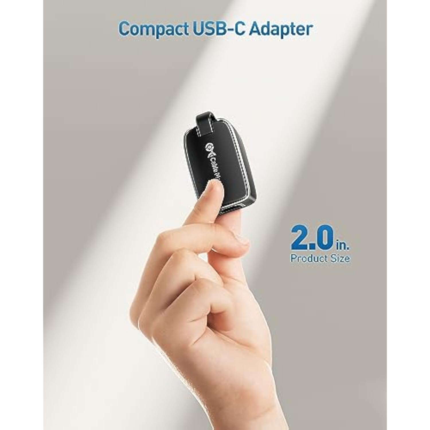 Cable Matters Foldable USB C to Ethernet Adapter Gigabit for Business Travel,