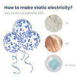 60 Blue Balloons - 12" Metallic & Navy for Birthday, Baby Shower, Wedding Decor