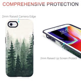 Case Compatible With Iphone 6S 6 Iphone 8/7 Se (2020)/ Se (2022) - Hybrid 2-Layer Hard Shell + Silicone Protective Case -Scratch-Resistant Shockproof Cover For Iphone 6S/6/7/8/ Se 4.7"(Forest)