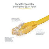 1Ft Cat6 Ethernet Cable - Yellow Cat 6 Gigabit Ethernet Wire -650Mhz 100W Poe+