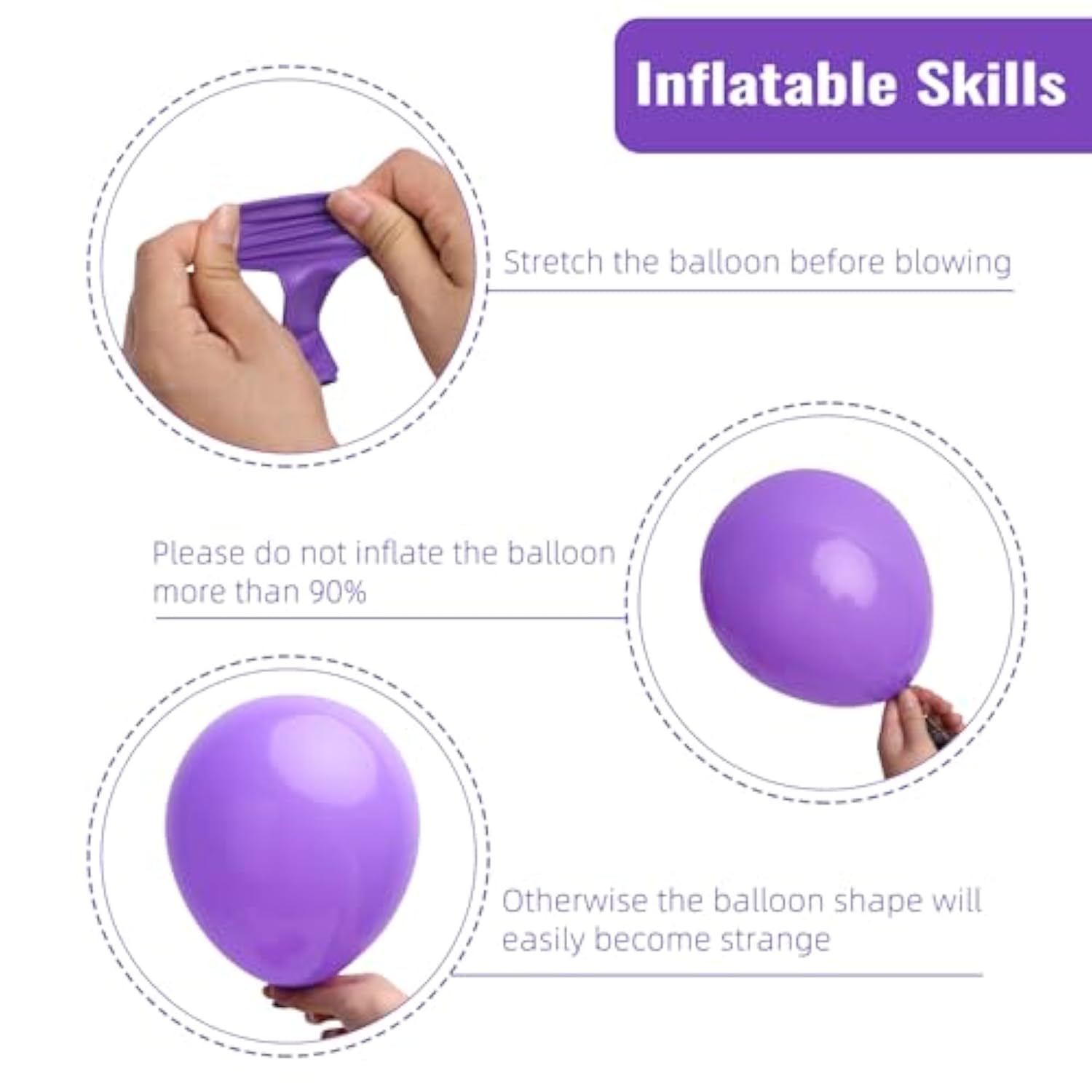 129Pcs Purple Balloons Different Sizes 18 12 10 5 Inch For Garland Arc