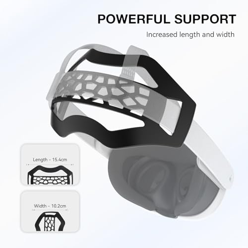 Vr Head Strap Pad For Meta Quest 3/3S/Quest 2, Elite Strap Comfort Cushion For Lying Down, Back Head Pressure Relief Support, Vr Accessories For Long Gaming, Fitness & Movies