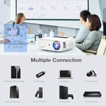 Native 1080P Projector Full Hd, 15000Lux Brightness With 150000 Hours Led Lamp Life, Supports 4K & 350" Display, Home Outdoor Projector For Smartphone/Pc/Laptop/Ps4/Tv Stick/Excel/Ppt