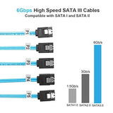 Sata-Iii Cable:0.5M,5 Pack Sata 6Gbps Cables Thin Sata Cable,Straight Sata Ssd
