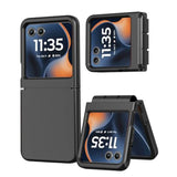 For Motorola Razr 2025 Case/Razr 2024 Case, [Full Hinge Protection] [Military-Grade] [Raised Edges] [Tpu Bumper & Hard Pc] Shockproof Slim Dual-Layer Flip Cover (Black)