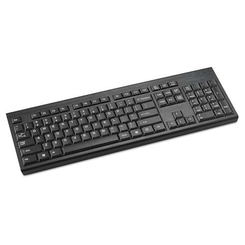Kb150 Eq Wireless Keyboard, Full Size, 2.4Ghz Wireless Connection, Spill-Proof, 104-Key, Black (K75561Na)