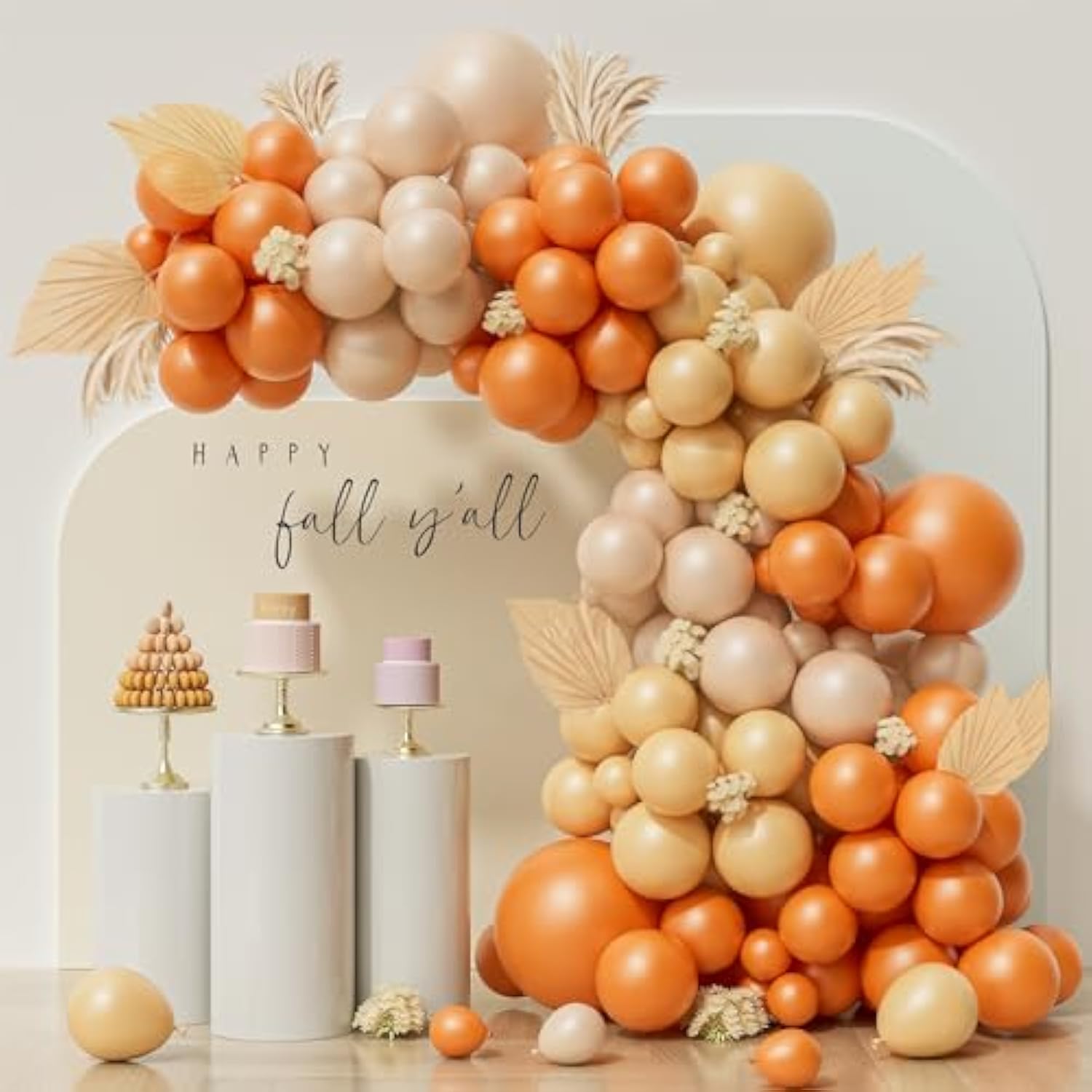 Burnt Orange Balloon Arch Kit: Fall Party Garland, Baby Shower Decor