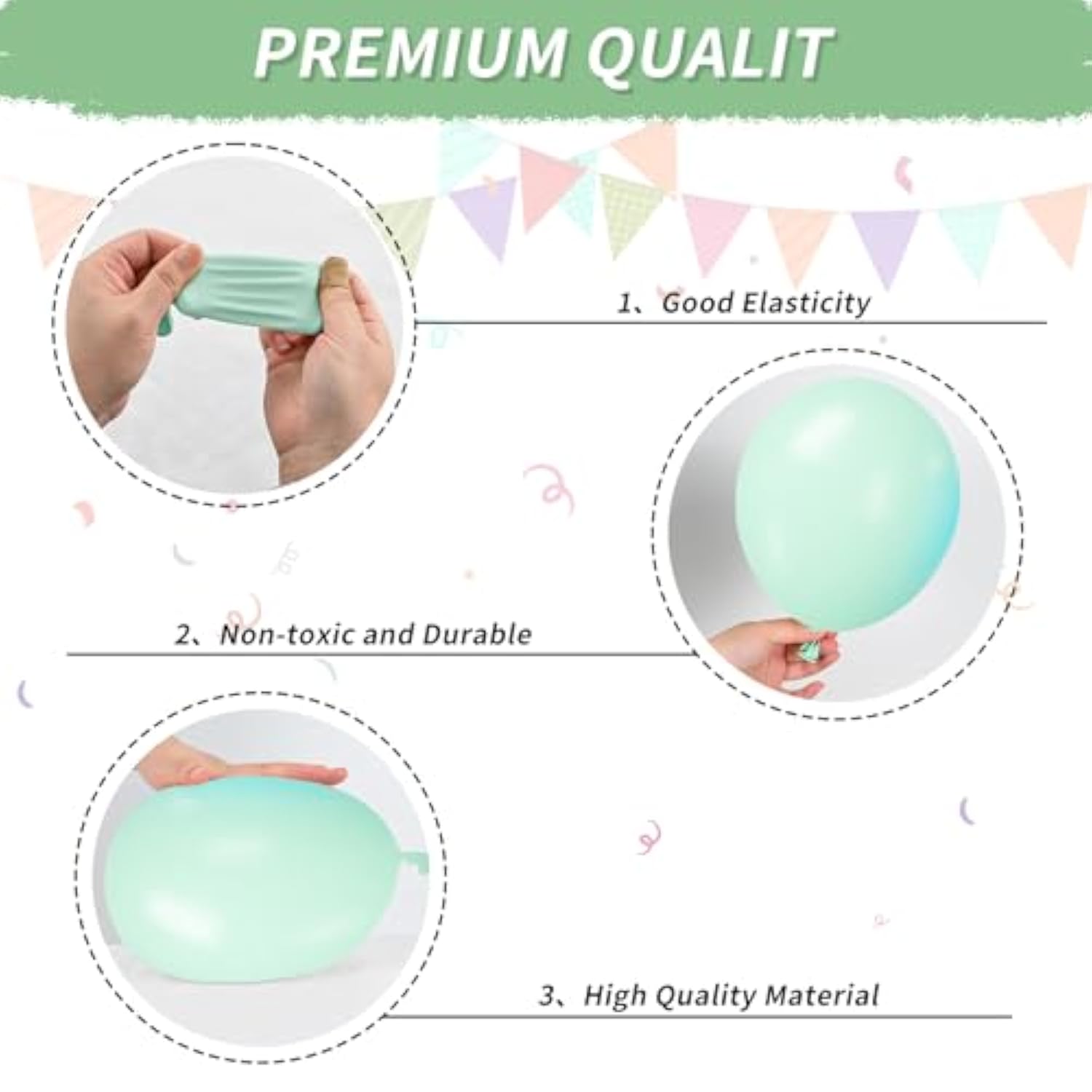 Blue & Green Balloon Garland Kit: 48-Piece Party Decor