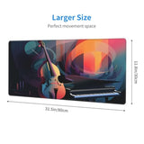 Jazz Music Festival Mouse Pad, Large 31.5 X 11.8 In Rubber Base Keyboard Mouse Mat Desk Pad