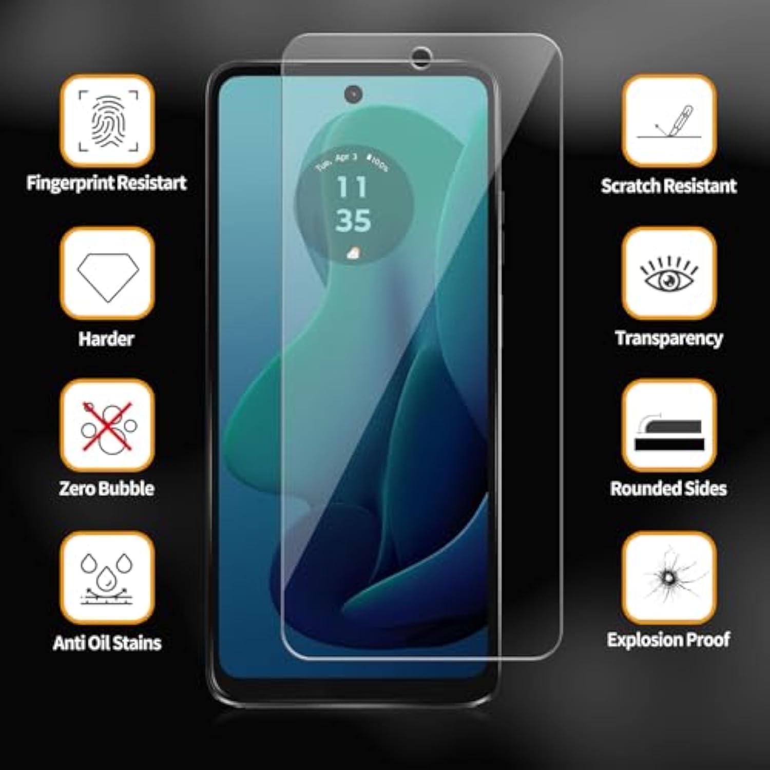 3-Pack Motorola Moto G 5G 2024 Tempered Glass Screen Protector 9H