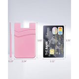 Silicone Card Holder Wallet Stick-On for Phone ID and Credit Cards