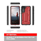 Vanguard Compatible With Samsung Galaxy S21 Plus Case, Military Grade Full-Body Rugged With Built-In Kickstand [Screenless Version] (Red)