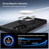 Compatible With Samsung Galaxy A36 Magnetic Case, Galaxy A36 Magsafe Cases Translucent Matte Scratch-Resistant Back Shockproof Invisible Folding Kickstand Case For Samsung A36 5G 6.7'', Black