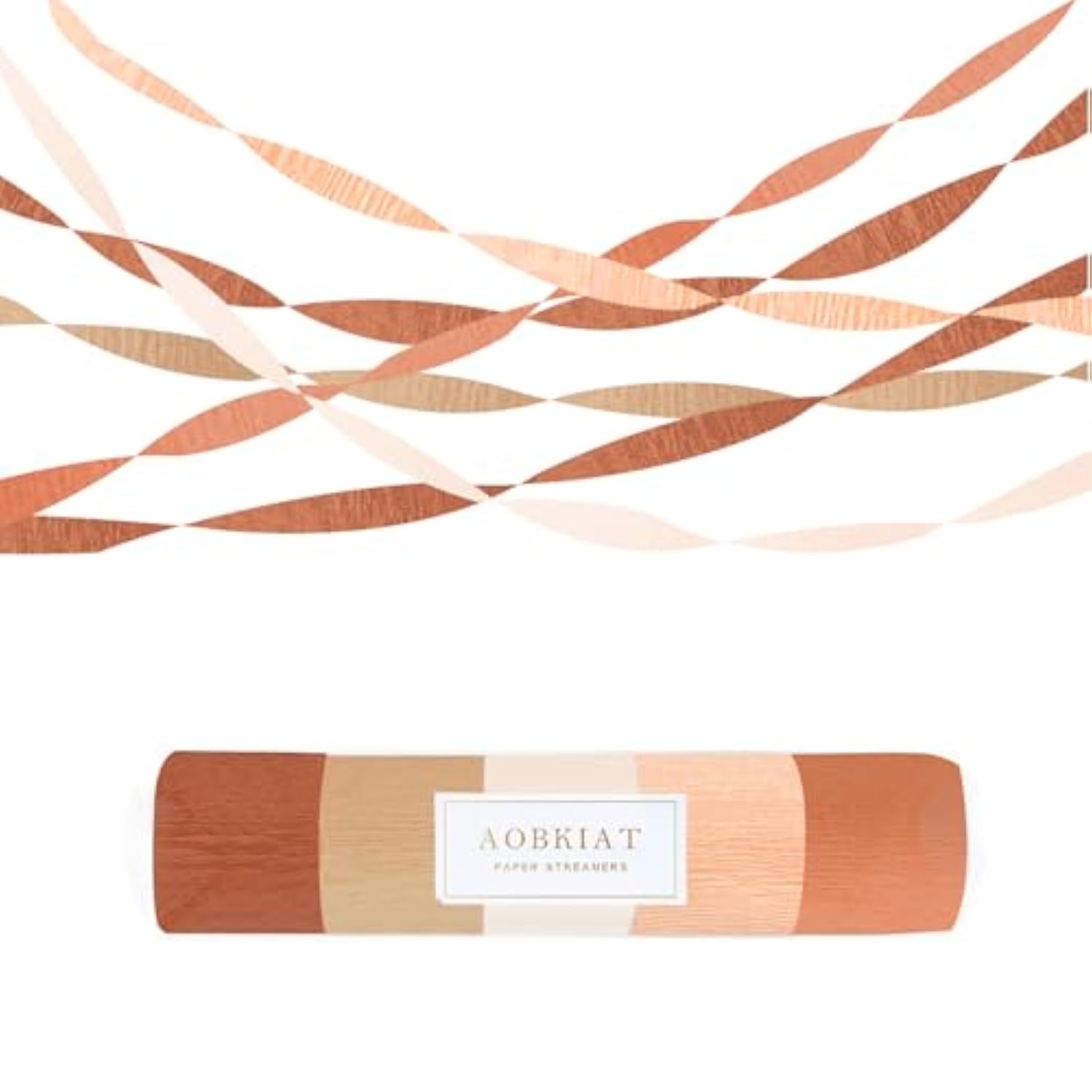 Fall Boho Party Decorations,5 Rolls Dusty Orange Brown Crepe Paper Party Streamers For Thanksgiving Day,Halloween,Birthday Wedding Baby Shower Rustic Party Backdrop