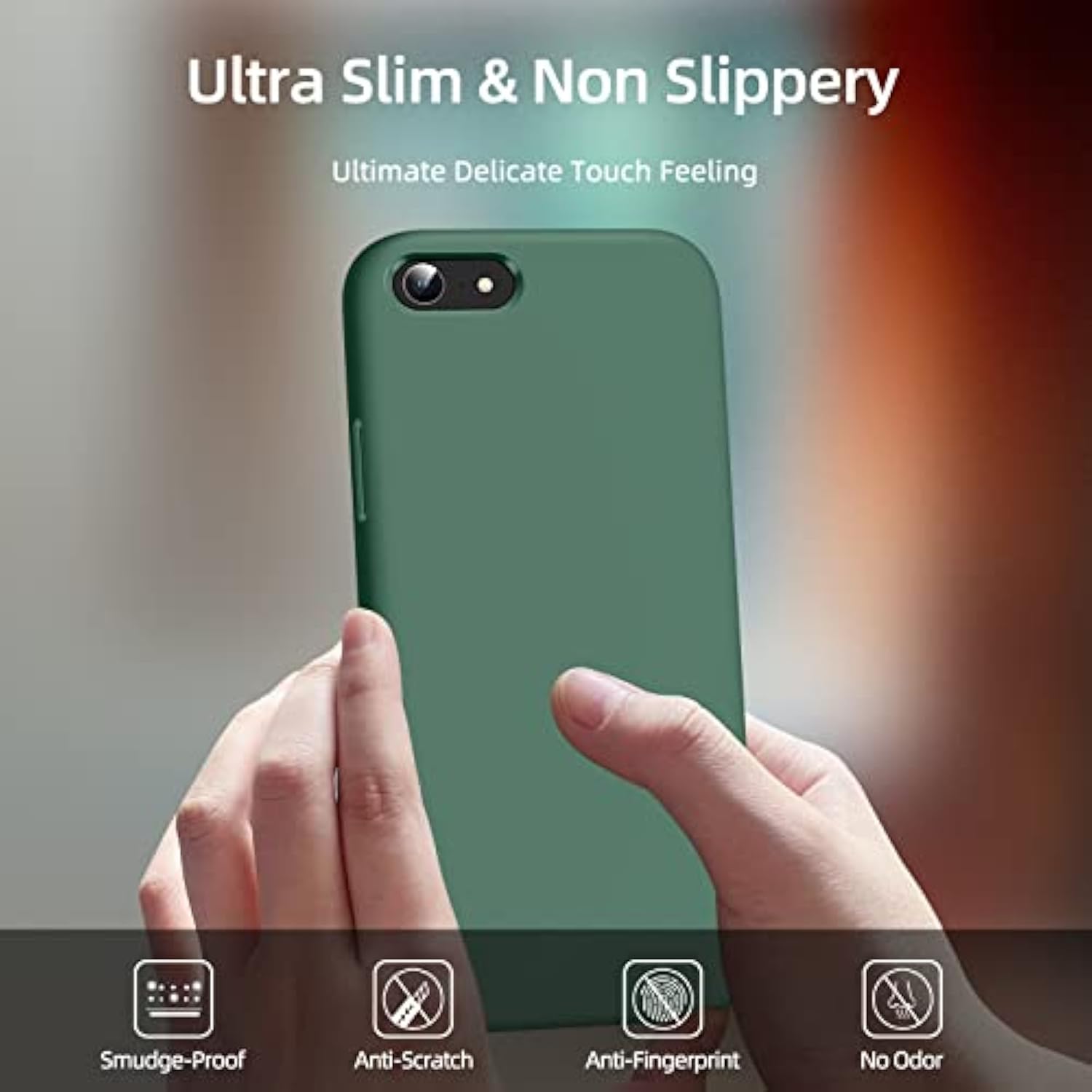 Iphone SE 7 8 3-in-1 Case With 2 Screen Protectors Slim Shockproof Alpine Green