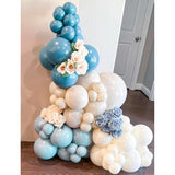 Dusty Blue Balloon Arch Kit: 132 Pcs Baby Shower Decor