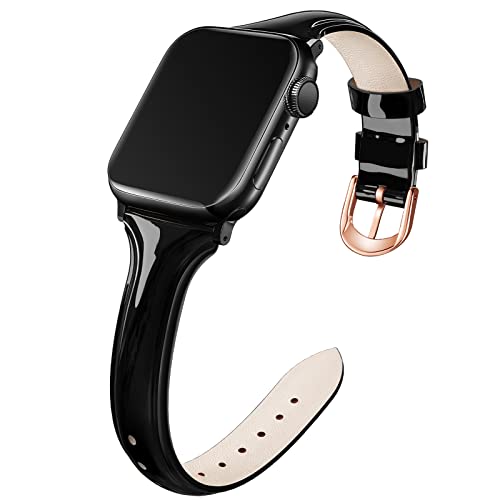 Leather Slim Bands Compatible with  Watch Band 38mm 40mm 41mm 42mm 44mm 45mm 46mm 49mm for Women?Thin Strap for iWatch Series 10 9 8 7 6 5 SE 4