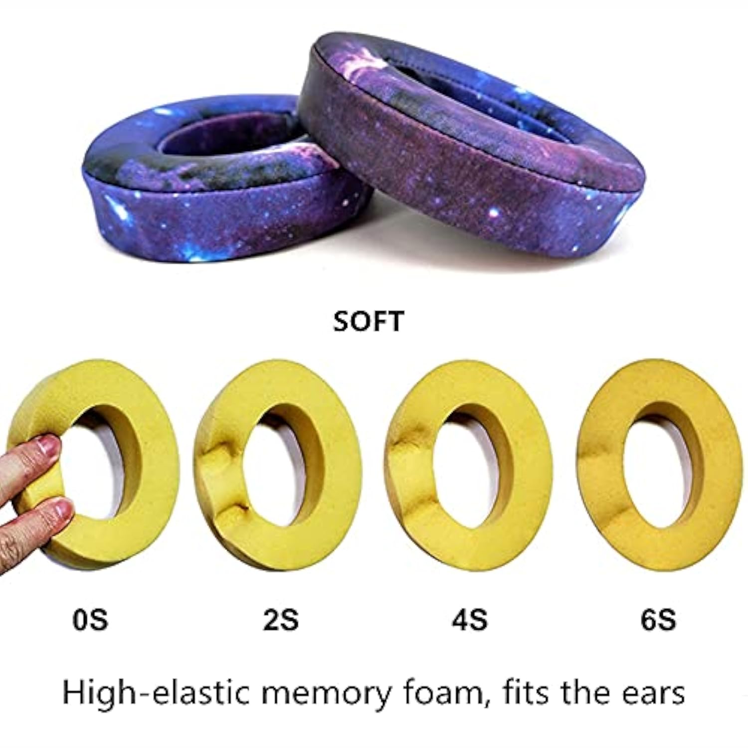 Studio3.0 Replacement Earpads Studio2.0 Ear Pad Cushion Cover Compatible With Beats By Dr.Dre Studio 2& Studio 3 Over-Ear Headphones (Galaxy)