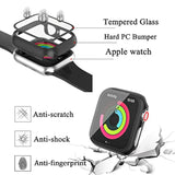 [12 Pack] Case Compatible With Apple Watch 40Mm Se 2 Series 6 5 4 Se With Tempered Glass Screen Protector, Hard Pc Bumper Overall Shockproof Protective Cover For Iwatch 40Mm Accessories