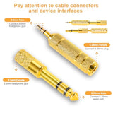 4 Pack Headphone Jack Adapter - 3.5Mm (1/8 Inch) Male To 6.35Mm (1/4 Inch) Female And 6.35Mm (1/4) To 3.5Mm (1/8) Audio Adapter For Player, Headphone, Guitar Amplifier