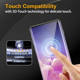 3 Pack Tempered Glass Screen Protector For Samsung Galaxy S10, Anti-Fingerprint, 9H Hardness, Scratch Resistant, 3D Curved Tempered Glass Film, Hd Clear