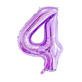 40Inch Purple Number 4 Crown Balloons Set 4Th Birthday Girls Wedding Anniversary