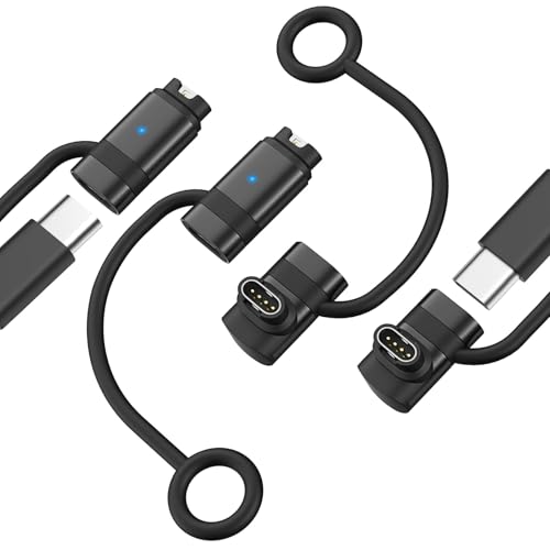 3Pack Type-C Watch Charger Adapter, Charging Cable Connector Compatible with Fenix 8/7/6/5, Vivoactive 6/5/4, Venu 4/3/2, Forerunner
