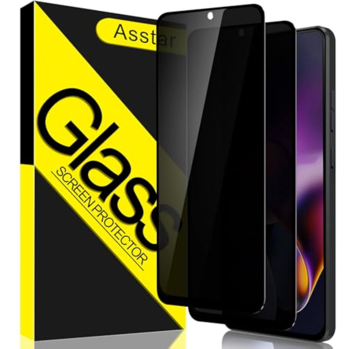 [2 Pack] Privacy Screen Protector For Moto G Stylus 5G 2024, 9H Hardness Tempered Glass Screen Protector For Moto G Stylus 5G 2024, Anti-Scratch Case Friendly Easy Install Bubble Free