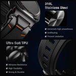 Watch Band For Samsung Galaxy Watch Ultra 47Mm(2024) Compatible With Samsung Watch Strap Bands For Men Sport Bands For Watch Rugged Premium Tpu & Metal (Black+Black)