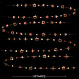 Rose Gold 13th Birthday Garland: Metallic Number & Star Banner