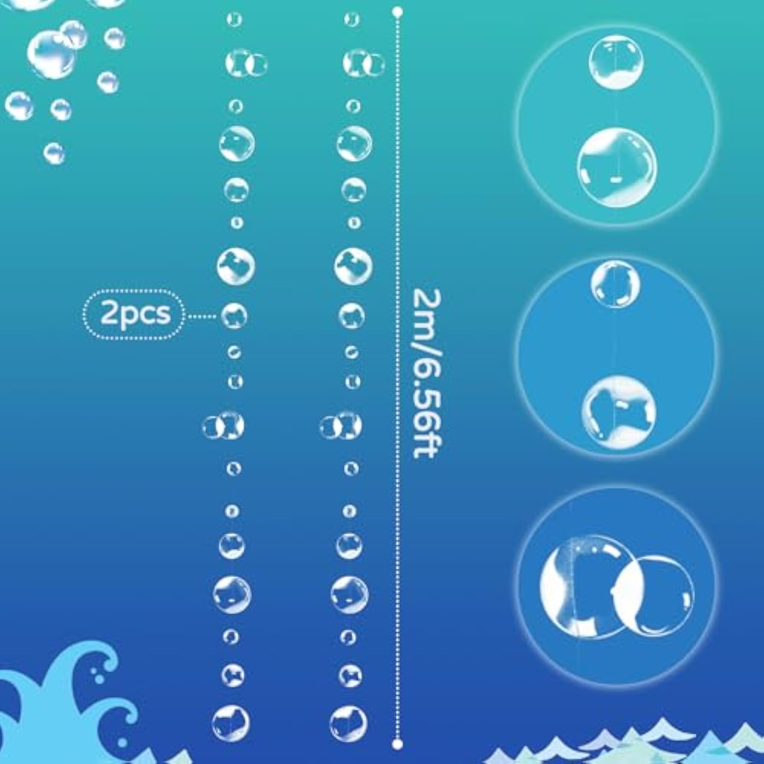 Party Decorations, Natural Fish Net With Fringe Curtain And Bubble Garlands For Nautical Decor Pirate Party Kids Birthday Under The Sea Party Mermaid Decor Room Wall Decor