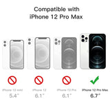 JETech Case for iPhone 12 Pro Max 6.7-Inch with Stand, Support Wireless Charging, Slim Shockproof Bumper Phone Cover, 3-Way Metal Kickstand (Clear)