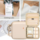 Case Compatible With Niimbot B21 Label Maker Thermal Label Printer, Storage Portable Bag For Accessories -White (Case Only)