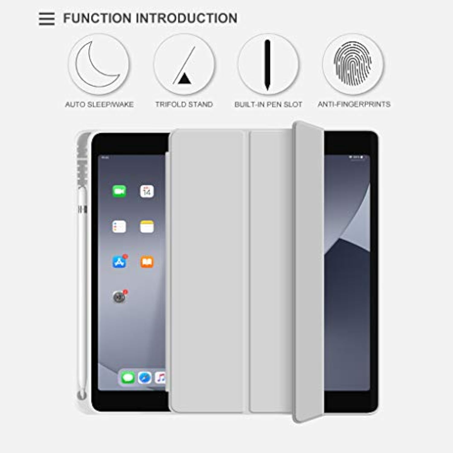 Case For Ipad 9Th/8Th/7Th Generation 10.2 Inch, Auto Sleep/Wake Slim Lightweig