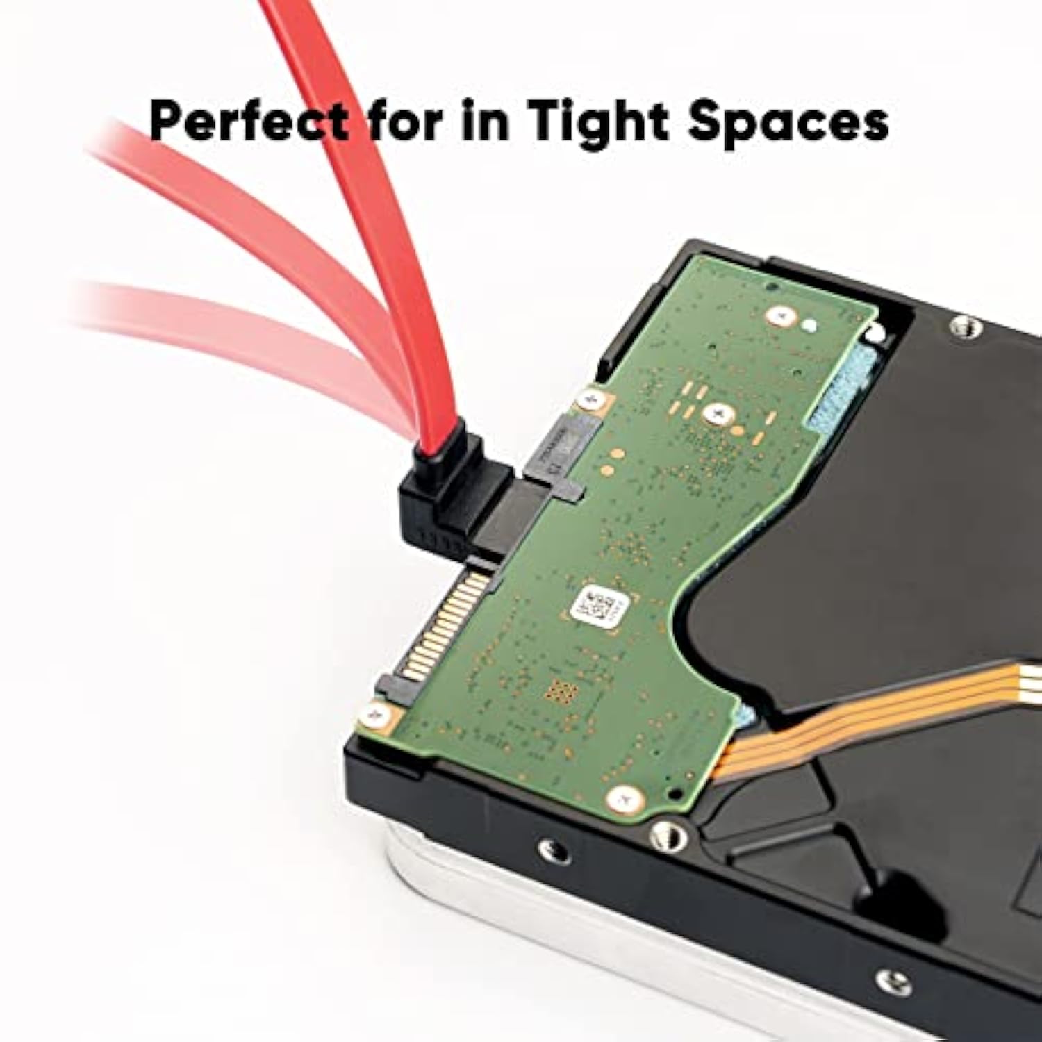 CableCreation SATA III Cable, [2-Pack] 8-Inch/0.6FT SATA III 6.0 Gbps 7pin Fem