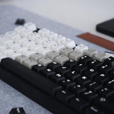 White Black Gradient Keycaps Set Cherry Profile Doubleshot Custom Keycaps 121