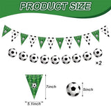 4 Pcs Soccer Banners Soccer Party Decorations Pennant Banner for Sports Ball Birthday Party Supplies