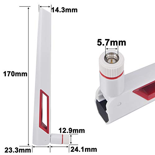 Dual Band Wifi Antenna 2.4G 5G 5.8Ghz Router Antenna Sma Male Universal Antenna For Pc Desktop Fpv Drone Ps4 Asus Ac88U Ac87U Antennas Wlan Wifi Antenne Booster Pack Of 2