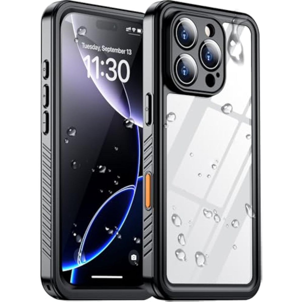 iPhone 16 Pro Waterproof Case, IP68, Built-in Screen & Camera Protector, 6.3"