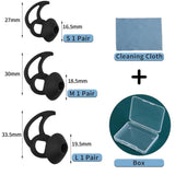 Replacement Tips For Bose Earbuds (Sml 3 Pairs Black) Washable Silicone For Quietcomfort Noise Cancelling