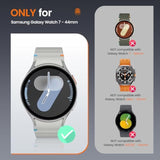 For Samsung Galaxy Watch 7 Screen Protector Case 44Mm [Looks Like Galaxy Watch Ultra] Rugged Protective Face Cover 44 Mm With Built-In 9H Tempered Glass Film Accessories For Watch7 - Black