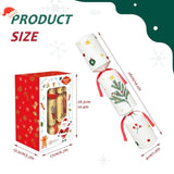 12-Pack Non-Snap Christmas Crackers with Hat, Joke, and Gift Inside