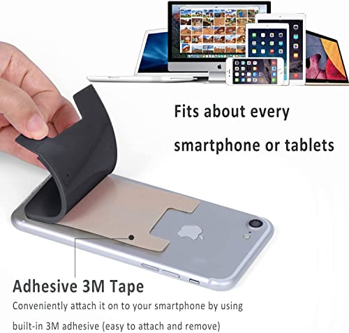 Cell Phone Wallet, Stick on Wallet (3 Pieces) (for Credit Card, Business Card & Id)