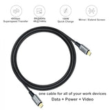 4Ft Usb 4 Cable Usb C To Usb C 8K Hd Display Video 40 Gbps Data Transfer 100W