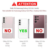 For Samsung Galaxy-S22 Case:Compatible With Magsafe & [Hd Screen Protector×2],Metal Rotated Kickstand,Military Grade Drop Proof Anti-Fingerprint Protective Case For Samsung S22,Baby Blue